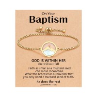 Kidbbi Baptism Gifts for Teen Girl Women Adults Christening Catholic Lds Baptism Decorations Favors Mustard Seed Bracelet X-B-Mustard Seed Link-Baptism-02