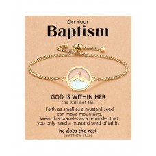 Kidbbi Baptism Gifts for Teen Girl Women Adults Christening Catholic Lds Baptism Decorations Favors Mustard Seed Bracelet X-B-Mustard Seed Link-Baptism-02
