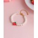 Kidbbi Berry First Birthday Decor for Girls, 1st Sweet One 1 Year Old Girl Gifts Strawberry Birthday Decorations Bracelet X-B-Strawberry Pearls-Red-1st-01