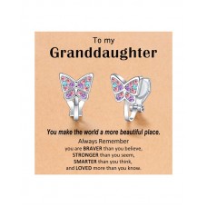Kidbbi Valentines Day Gifts for Kids Butterfly Hypoallergenic Clip on Earrings for Girls 8 10 12 4 6 5 7 Jewelry Granddaughter Gifts from Grandma Birthday Christmas X-CE-Color Butterfly-Granddau-01