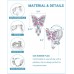Kidbbi Valentines Day Gifts for Daughter Clip On Earrings for Girls Kids Daughter Gifts from Mom  X-CE-Color Butterfly-Daughter-02