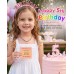 Kidbbi Gifts for 5 Year Old Girl Birthday Ideas Decorations Necklace Z-Bfly-5th Bday-N01