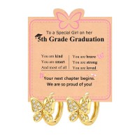 Kidbbi 5th Grade Graduation Decorations Gifts for Girls Elementary School Graduation 2026 Earrings Z-Bfly-5th Grade-E02