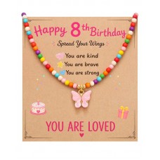 Kidbbi 8 Year Old Girl Birthday Gift For 8 + Year Old Girls 8th Birthday Z-Bfly-8th Bday-N04