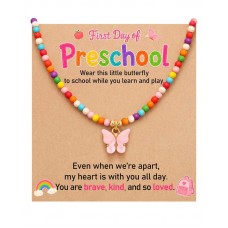 Kidbbi First Day Of Preschool Pre K Prek Necklace Z-Bfly-Prek-School-N01