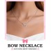 Kidbbi Granddaughter Gifts from Grandma Bow Necklace Tween Teen Girl Trendy Stuff Cute Jewelry 8 10 12 14 13 Birthday Valentines Day Gifts for Teens Kids  Z-Bow-GD-N01