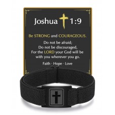 Kidbbi Cross Bracelet for Men Kids Christian Religious Easter Basket Stuffers Teen Boys Gifts Ideas Baptism First Communion Confirmation Gifts Teenage Boys 8 10 12 14 16 11 Year Old Birthday Z-Cross-Always-B01