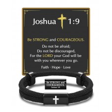 Kidbbi Cross Bracelet for Men Kids Christian Religious Easter Basket Stuffers Teen Boys Gifts Ideas Baptism First Communion Confirmation Gifts Teenage Boys 8 12 10 14 16 18 13 15 Year Old Birthday  Z-Engraved Cross-1:9-B01