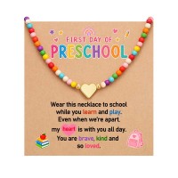 Kidbbi First Day Of Preschool Pre K Prek Necklace Z-Heart-Prek-School-N01 Z-Heart-Prek-School-N01