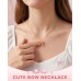 Kidbbi Bow Necklace for Girls Jewelry Tween Teen Girl Gifts Trendy Stuff 8 10 12 11 9 Year Old Birthday Kindergarten 5th Grade Graduation Gifts Z-Pink Bow-Always-N01
