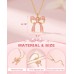 Kidbbi Bow Necklace for Girls Jewelry Tween Teen Girl Gifts Trendy Stuff 8 10 12 11 9 Year Old Birthday Kindergarten 5th Grade Graduation Gifts Z-Pink Bow-Always-N01