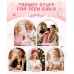 Kidbbi Bow Necklace for Girls Jewelry Tween Teen Girl Gifts Trendy Stuff 8 10 12 11 9 Year Old Birthday Kindergarten 5th Grade Graduation Gifts Z-Pink Bow-Always-N01