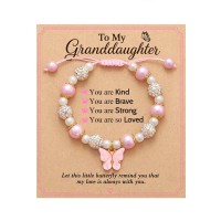 Kidbbi Granddaughter Gifts Bracelets Little Girls Kids Jewelry 8-12 4 6 5 7 Z-Pk BFly-GD-B01