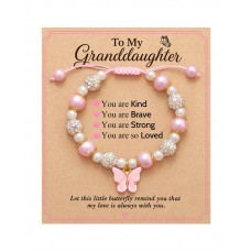 Kidbbi Granddaughter Gifts Bracelets Little Girls Kids Jewelry 8-12 4 6 5 7 Z-Pk BFly-GD-B01