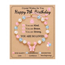 Kidbbi 7 Year Old Girl Birthday Gifts For 7+ Year Old Girls 7th Birthday Z-Stone-7th Bfly-B01